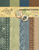 Collection of patterned paper sheets with nature-themed designs, featuring the brand 'graphic45'.