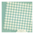 Checkered paper with green and white pattern on a matching green background, featuring 'Slice of Life' branding.