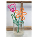 Grundl Free Pattern - Cotton Quick Mini Shades - Flowers with Knitting Doll and Wire