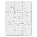 Hygloss Compoz-A-Puzzle Blank Jigsaw Puzzle 4"X5.5" 24/Pkg 9 Pieces
