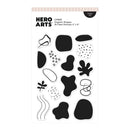 Hero Arts clear stamp set with organic shapes on a white background