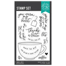Hero Arts What's Brewing? Clear Stamp Set - Coffee or Tea