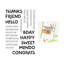 Set of motivational and greeting stickers on a white background