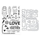 Hero Arts Stamp & Cut Set - Partners In Brine