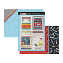 Collection of Father's Day themed cards and paper with colorful designs on a white background.