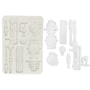 Silicone mold with intricate design on a white background