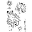 Katkin Krafts Clear Stamp Set - Sitting Pretty 6" x 8"