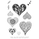 Katkin Krafts Clear Stamp Set 6"x 8" - Floral Hearts*