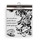 Stamperia Stencil 7.87" x 9.84" - Silent Sea - Waves & Shells