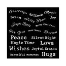 Stamperia Stencil 7"x 7" - Classic Christmas - Quotes
