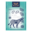 Decorative rubber stamp set with donkey design on a teal background, featuring the brand 'Katkin Krafts'.