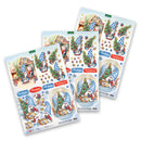 Set of Christmas-themed decoupage sheets with decorative elements on a white background
