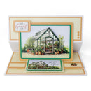 Greeting card with a greenhouse illustration and 'Have a Great Day' text on a white background