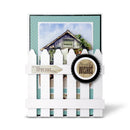 Greeting card with a small house illustration and 'Special Birthday Wishes' text on a white background