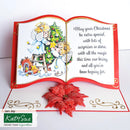 Christmas-themed pop-up card with angel design and festive text, featuring Katy Sue branding.