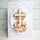 Katy Sue Die Cut Decoupage 3/Pkg- Wooden Cross & Roses