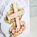 Katy Sue Die Cut Decoupage 3/Pkg- Wooden Cross & Roses