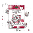 Kitty Sue Greyscale Collection 'Say it with Flowers' card toppers packaging on a white background