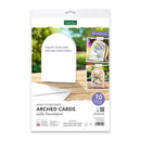 Katy Sue White Arched Single Fold Cards & Envelopes 10/Pkg