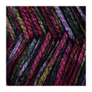 Multicolored yarn with a pattern of thin strands.