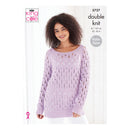 King Cole Free Pattern - Cottonsoft DK - Sweater and Cardigan