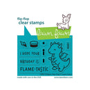 Lawn Fawn Clear Stamp Set - Little Dragon Flip-Flops*