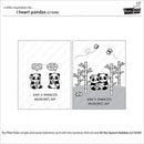 Lawn Fawn Clear Stamp Set - I Heart Pandas