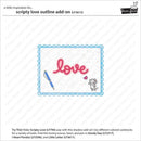 Lawn Cuts Custom Craft Dies - Scripty Love Outline Add-on*