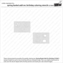 Lawn Fawn Spring Basket Add-On: Birthday Colouring Stencils