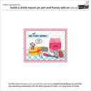 Card with illustration of a mason jar, strawberry, and mouse, featuring text 'Berry Have a Happy Birthday!'.
