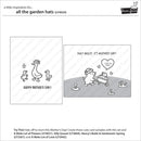 Promotional image for 'all the garden hats' with cartoon illustrations of a duck and a dog on Mother's Day.