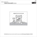 Cartoon illustration of a mouse at a lemonade stand with text 'Wishing you the zest day ever!' on a white background.
