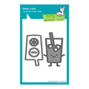 Lawn Cuts custom craft dies packaging with two die-cut shapes on a teal background