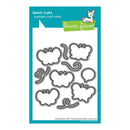 Lawn Cuts custom craft dies with butterfly shapes on a blue and white background