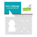 Lawn Fawn coloring stencil with quokka design on a white background