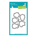 Set of craft dies with 'lawn cuts' branding on a blue background
