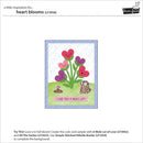 Card with cartoon flowers and animals on a white background