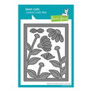 Floral die set packaging with 'lawn fawn' branding on a white background