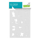 Lawn Fawn coloring stencil with Easter egg designs on a white background