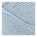 Close-up of light blue yarn with a slight texture