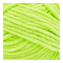 Close-up of bright green yarn on a white background