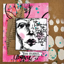 Dina Wakley Media Cling Stamps 6"X9" You Matter - MDR83290*
