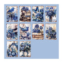 Poppy Crafts Burnt Edge Scrap Paper Pack - Blues