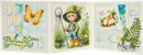 Three decorative cards featuring a child, butterfly, and nature-themed illustrations with 'Marianne Design' branding.