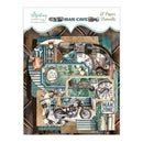 Man Cave themed paper set with various elements on a white background