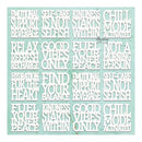 Motivational phrases on a light blue background