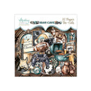 Man Cave paper die-cuts with various items on a white background