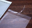 Clear plastic bag with a zipper on a wooden surface
