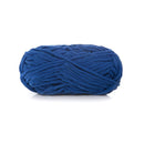 Blue skein of yarn on a white background