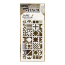 Tim Holtz - Layered Stencil 4.125 inchX8.5 inch - Patchwork Cube
